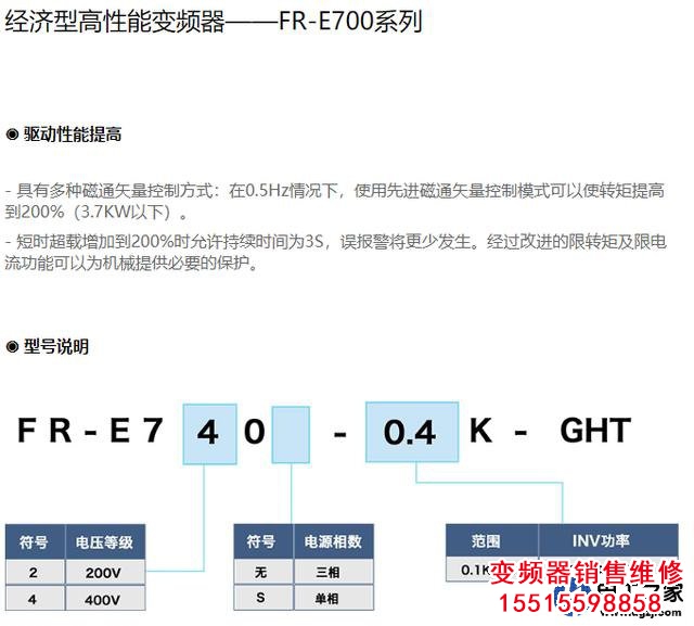 三菱變頻器全部的產(chǎn)品系列以及基礎(chǔ)選型